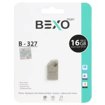 نمایش جزئیات فلش مموری بکسو مدل B-327 USB2.0 ظرفیت 16 گیگابایت