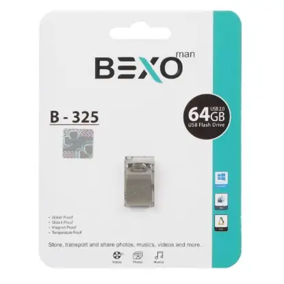 نمایش جزئیات فلش مموری بکسو مدل B-325 USB2.0 ظرفیت 64 گیگابایت