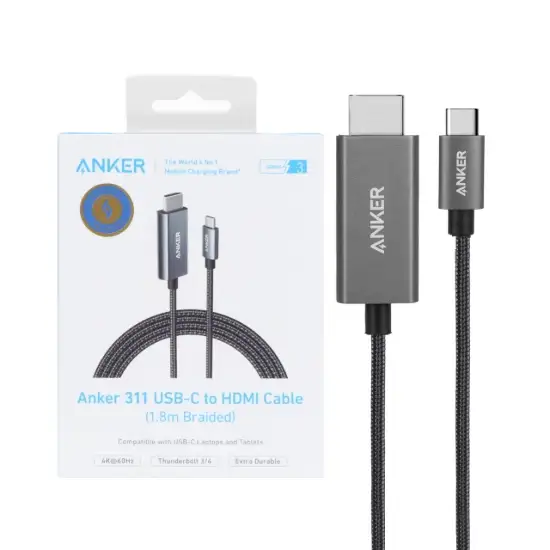 تصویر کابل تبدیل انکر Anker USB-C to HDMI Cable مدل A8730