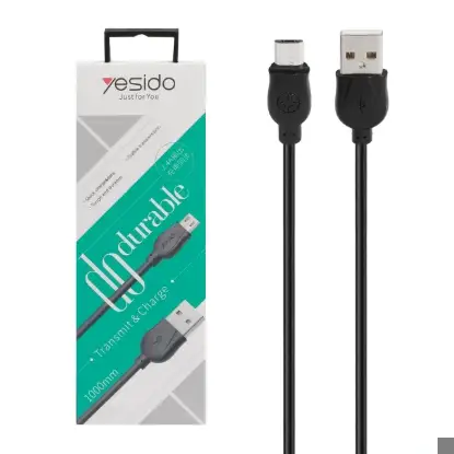 نمایش جزئیات کابل تبدیل USB به microUSB یسیدو مدل CA-1441 طول 1 متر