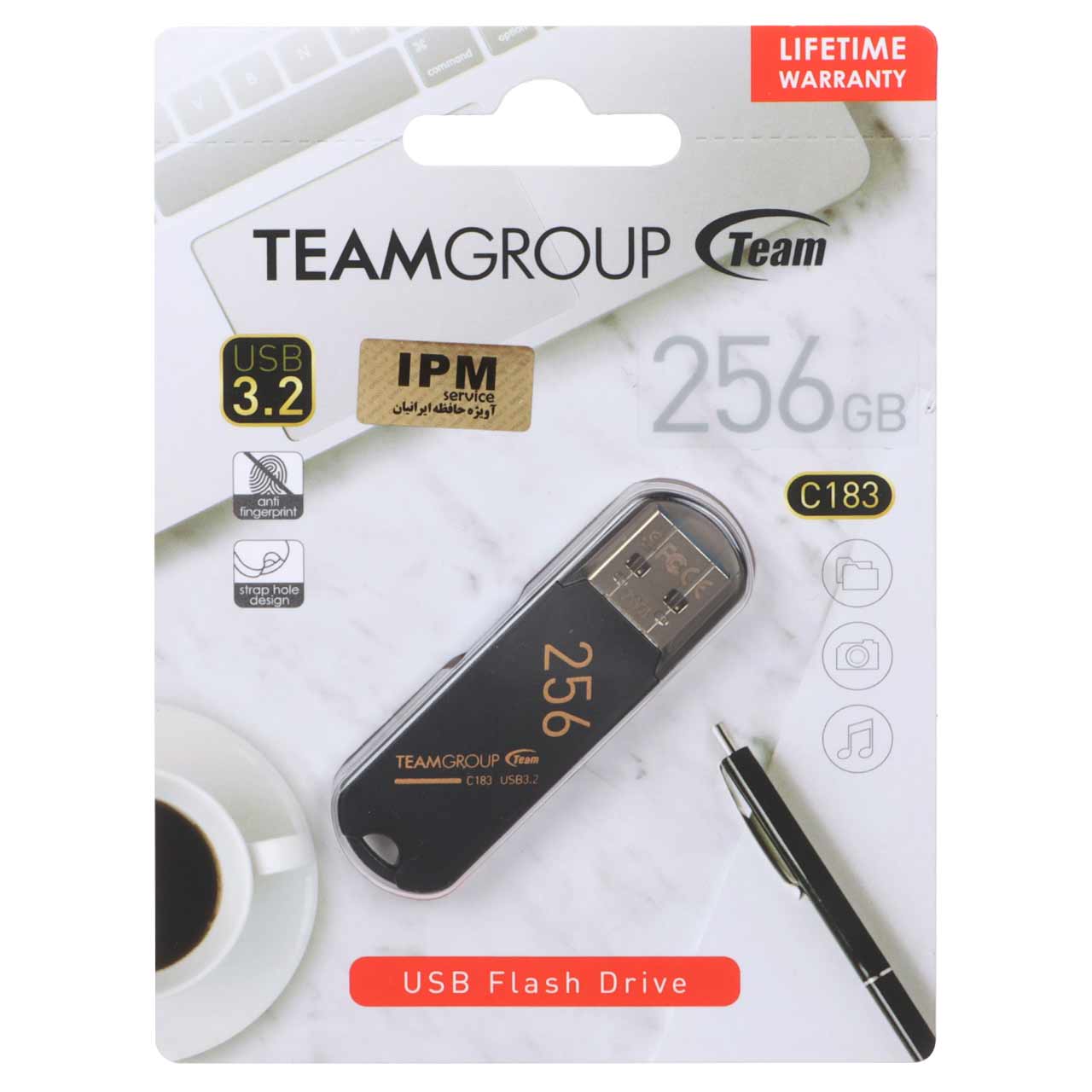 فلش مموری تیم گروپ مدل C183 USB3.2 ظرفیت 256 گیگابایت