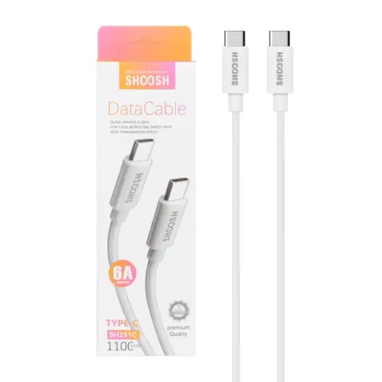 تصویر کابل تبدیل  USB-C به USB-C مدل SH251C به طول 1.1 متر