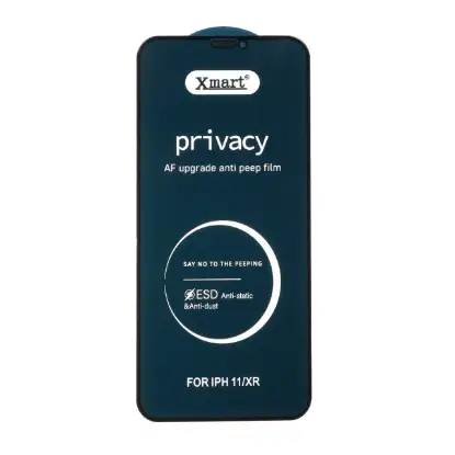 تصویر گلس گوشی شیشه ای Full Cover Privacy X Mart - ESD برای iPhone 11 / XR