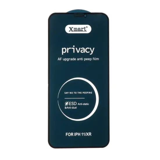 تصویر گلس گوشی شیشه ای Full Cover Privacy X Mart - ESD برای iPhone 11 / XR