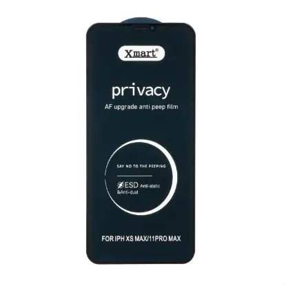 تصویر گلس گوشی شیشه ای Full Cover Privacy X Mart - ESD برای iPhone X Max / XS Max / 11 Pro Max