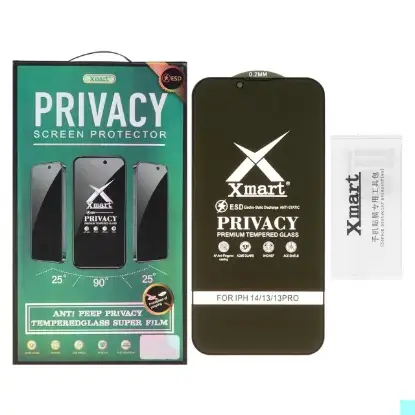 تصویر گلس گوشی شیشه ای Full Cover XMART Privacy برای iPhone 13 / 13 Pro / 14