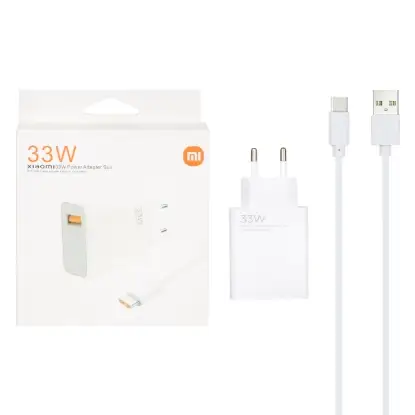 نمایش جزئیات شارژر دیواری 33 وات تک پورت شیائومی مدل MDY-11-EZ همراه کابل شارژ USB-C