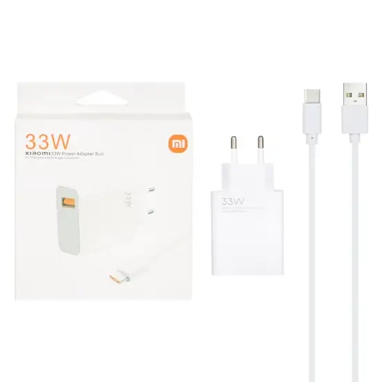 تصویر شارژر دیواری 33 وات تک پورت شیائومی مدل MDY-11-EZ همراه کابل شارژ USB-C