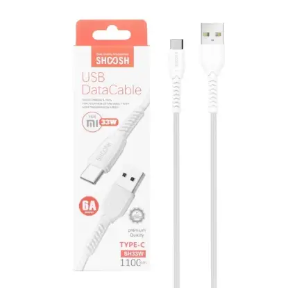 نمایش جزئیات کابل تبدیل USB به USB-C مدل SH33W به طول 1.1 متر