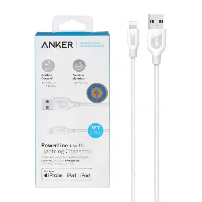 نمایش جزئیات کابل شارژ کنفی آیفون ANKER مدل A8121