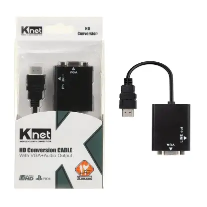 نمایش جزئیات کابل تبدیل VGA To HDMI کی نت مدل HD-Conversion