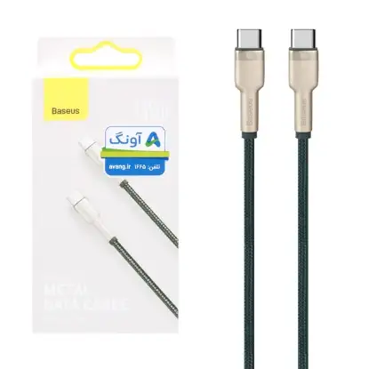 تصویر کابل تبدیل USB-C به USB-C باسئوس مدل CATJK-D06 طول 2 متر