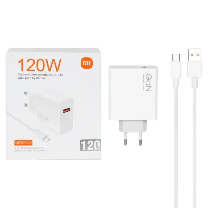 نمایش جزئیات شارژر دیواری ثانیه شمار 120W فست تک پورت شیائومی Xiaomi مدل MDY-13-EZ به همراه کابل شارژ Type-C