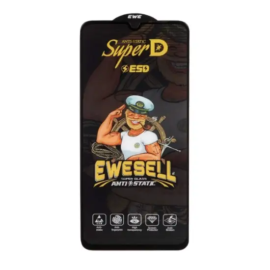 تصویر گلس گوشی Full Cover Super D Esd Ewesell برای Samsung A05S / Realme C51 / Realme C53