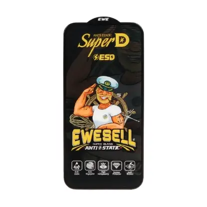 نمایش جزئیات گلس گوشی Full Cover Super D Esd Ewesell برای iPhone 15 Pro