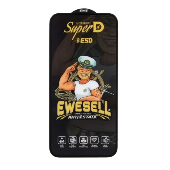 تصویر گلس گوشی Full Cover Super D Esd Ewesell برای Iphone 15 Pro Max