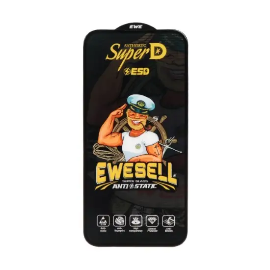 تصویر گلس گوشی Full Cover Super D Esd Ewesell برای iPhone 14 Pro Max