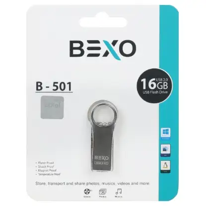 نمایش جزئیات فلش مموری بکسو مدل B-501 USB2.0 ظرفیت 16 گیگابایت