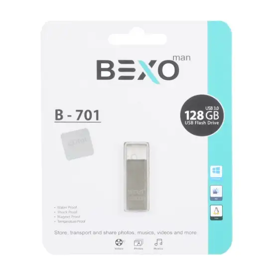 تصویر فلش مموری بکسو مدل B-701 USB3.0 ظرفیت 128 گیگابایت