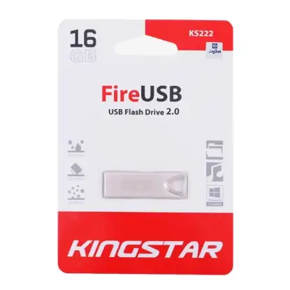 نمایش جزئیات فلش مموری کینگ استار مدل Fire KS222 USB2.0 ظرفیت 16 گیگابایت