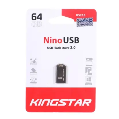 نمایش جزئیات فلش مموری کینگ استار مدل Nino KS215 USB2.0 ظرفیت 64 گیگابایت