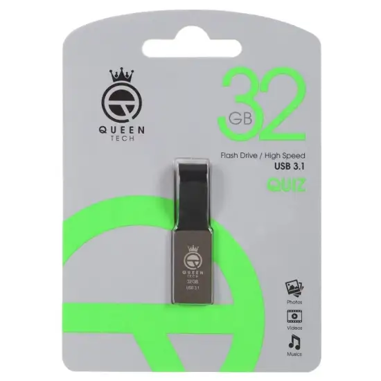 تصویر فلش مموری کوئین تک مدل QUIZ USB3.1 ظرفیت 32 گیگابایت