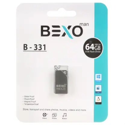 نمایش جزئیات فلش مموری بکسو مدل B-331 USB2.0 ظرفیت 64 گیگابایت