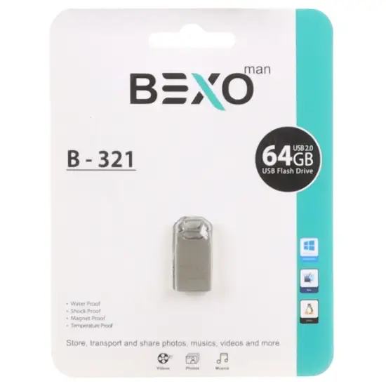 تصویر فلش مموری بکسو مدل B-321 USB2.0 ظرفیت 64 گیگابایت