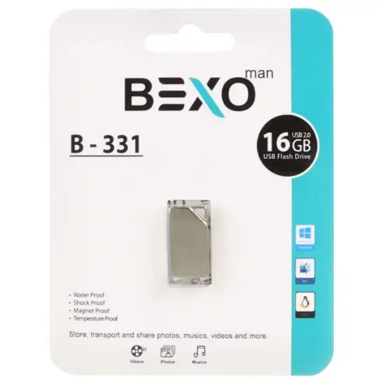 تصویر فلش مموری بکسو مدل B-331 USB2.0 ظرفیت 16 گیگابایت