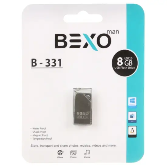 تصویر فلش مموری بکسو مدل B-331 USB2.0 ظرفیت 8 گیگابایت