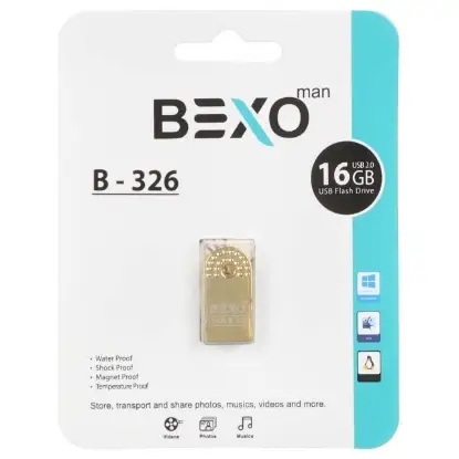 نمایش جزئیات فلش مموری بکسو مدل B-326 USB2.0 ظرفیت 16 گیگابایت