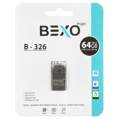 نمایش جزئیات فلش مموری بکسو مدل B-326 USB2.0 ظرفیت 64 گیگابایت