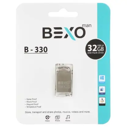 نمایش جزئیات فلش مموری بکسو مدل B-330 USB2.0 ظرفیت 32 گیگابایت