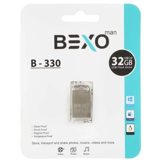 تصویر فلش مموری بکسو مدل B-330 USB2.0 ظرفیت 32 گیگابایت