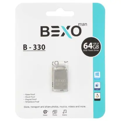 نمایش جزئیات فلش مموری بکسو مدل B-330 USB2.0 ظرفیت 64 گیگابایت