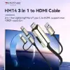 کابل تبدیل HDMI به لایتنینگ و microUSB و USB-C یسیدو مدل HM14 طول 2 متر - تصویر پنجم