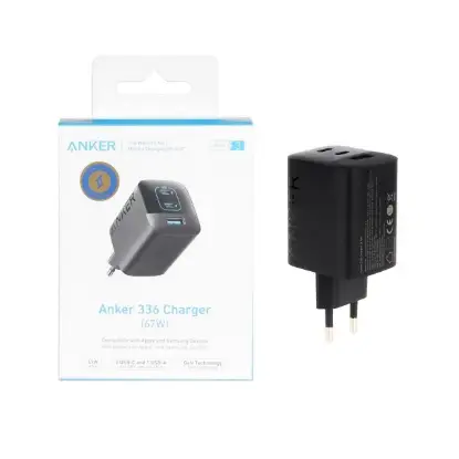 نمایش جزئیات شارژر دیواری فست سه پورت انکر مدل A2674 با توان 66W و تکنولوژی IQ3