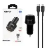 شارژر فندکی 25 وات دو پورت نیتو مدل NDC14 همراه با کابل USB-C به لایتنینگ - تصویر یکم
