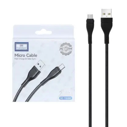 نمایش جزئیات کابل تبدیل USB به microUSB ارلدام مدل EC-164M به طول 1 متر