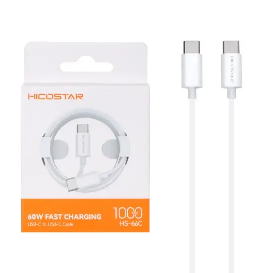 تصویر کابل تبدیل USB-C به USB-C هیکو استار مدل HS-66C