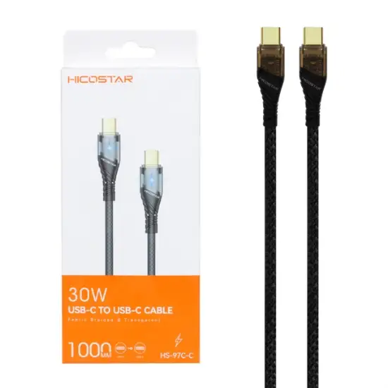تصویر کابل تبدیل USB-C به USB-C هیکو استار مدل HS-97C-C