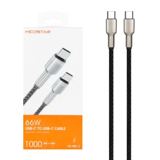 تصویر کابل تبدیل USB-C به USB-C هیکو استار مدل HS-98C-C