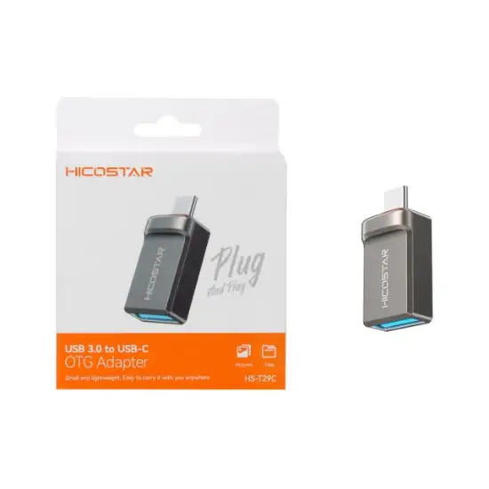 تصویر مبدل USB-C OTG هیکو استار USB3.0 مدل HS-T29C