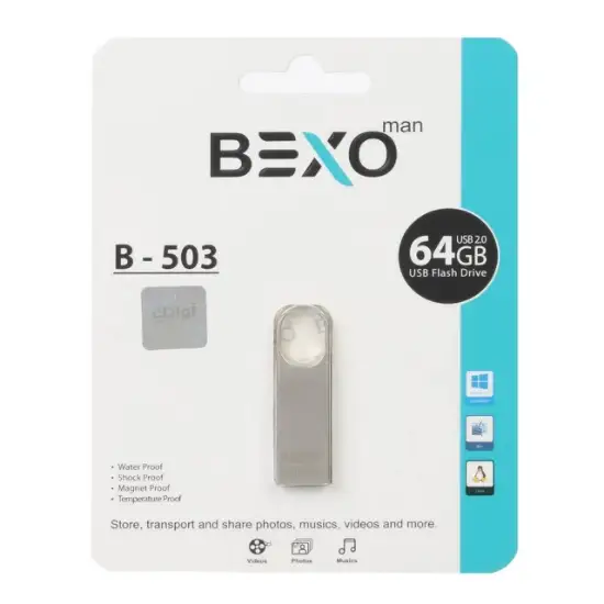 تصویر فلش مموری بکسو مدل B-503 USB2.0 ظرفیت 64 گیگابایت