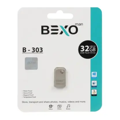 نمایش جزئیات فلش مموری بکسو مدل B-303 USB2.0 ظرفیت 32 گیگابایت