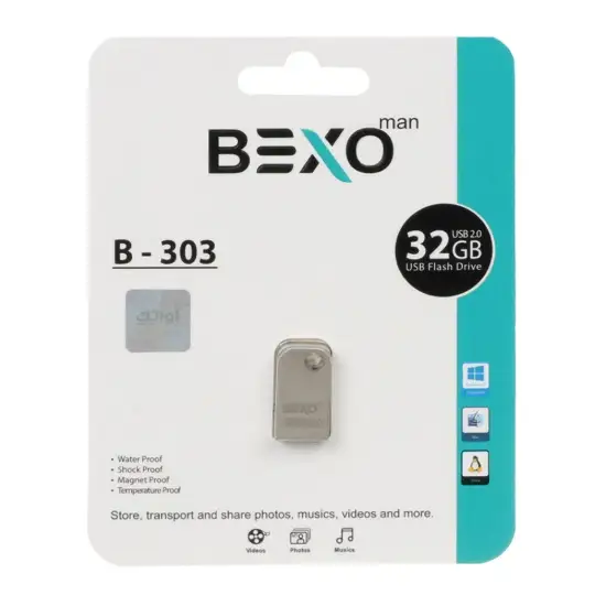 تصویر فلش مموری بکسو مدل B-303 USB2.0 ظرفیت 32 گیگابایت