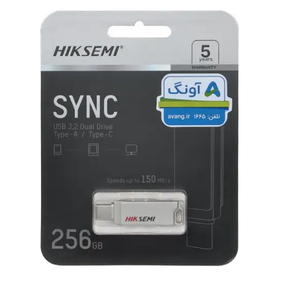تصویر فلش مموری هایک سمی مدل Sync USB3.2 Type-C ظرفیت 256 گیگابایت