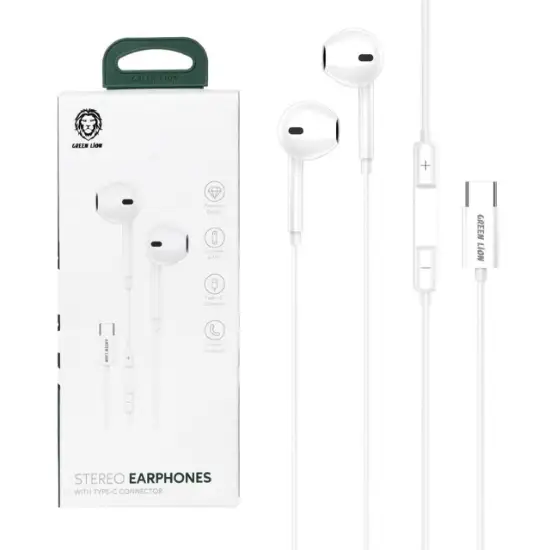 تصویر هندزفری گرین لاین مدل Stereo Earphones type-C