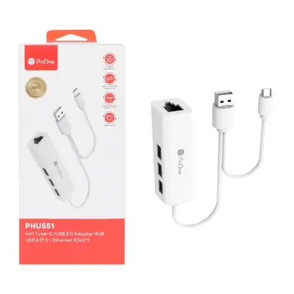 نمایش جزئیات هاب 4 پورت Type-C /USB پرووان PHU551