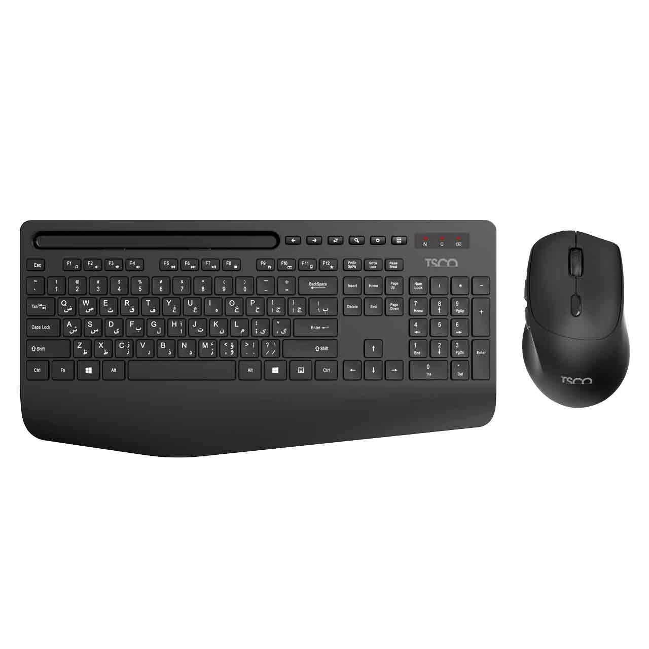 کیبورد و ماوس بی سیم تسکو مدل TKM 7025W